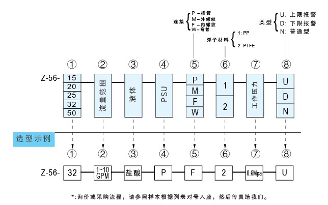 Z-5615、Z-5620、Z-5625、Z-5632、Z-5650聚砜塑料管浮子流量計